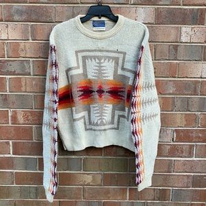 VINTAGE PENDLETON AZTEC SWEATER NAVAJO